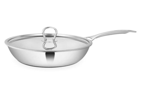 Shri & Sam Stainless Steel Platinum Plain Heavy Weight Fry Pan